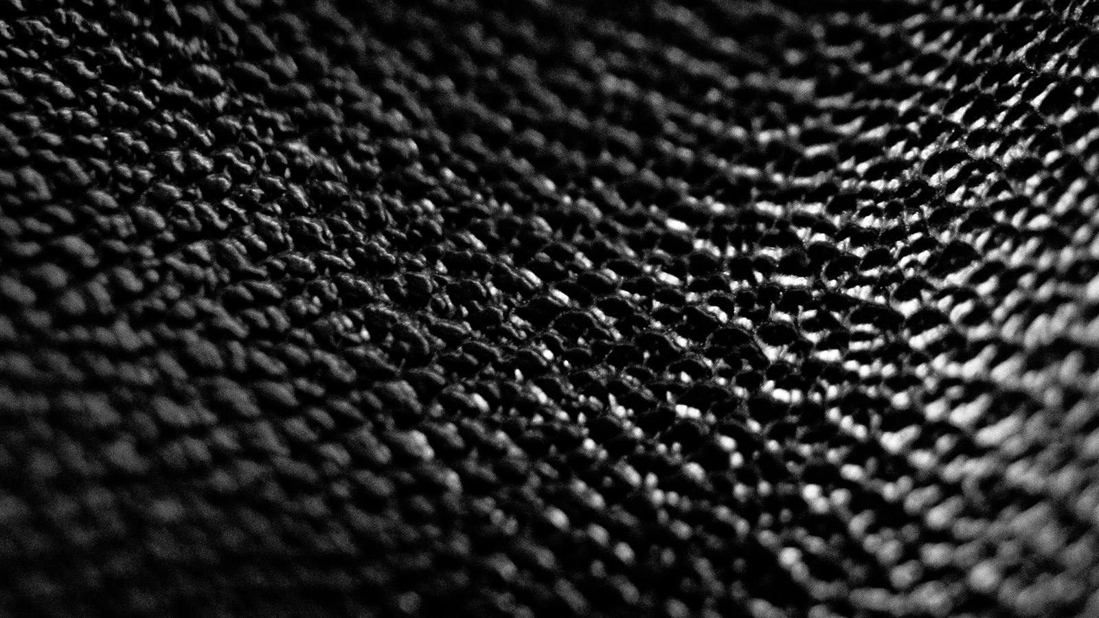 Black grained leather macro